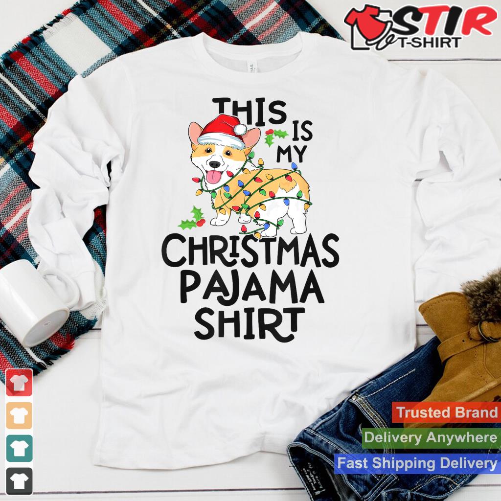 Corgi Tree Light Dog Xmas This Is My Christmas Pajama Shirt_1