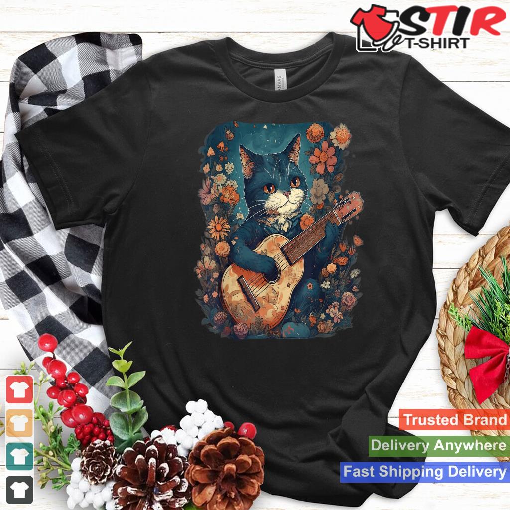 Cottagecore Floral Cute Cat Aesthetic Girls Graphic