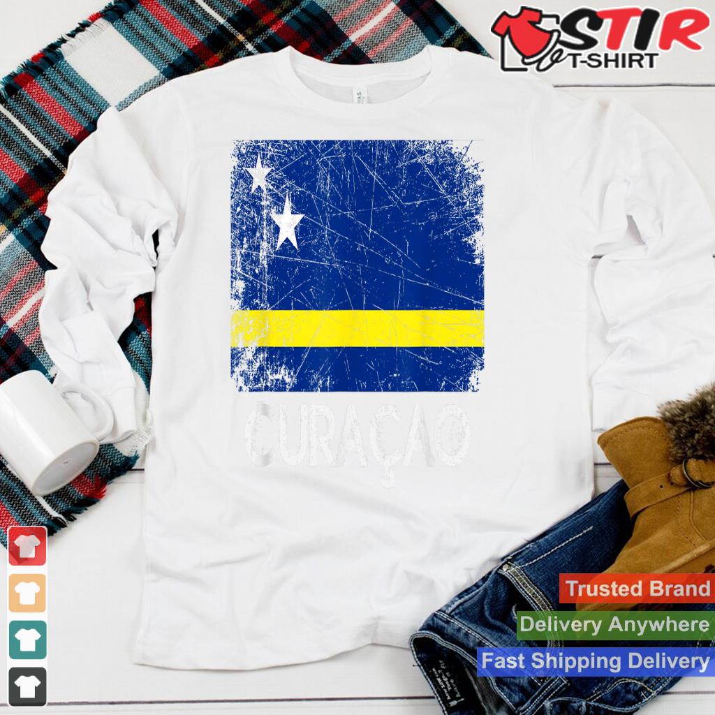 Curacaoan Flag T Shirt  Vintage Made In Curacao Gift