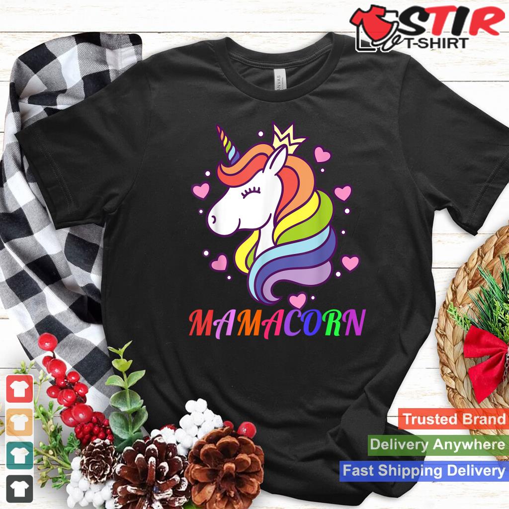 Cute Mamacorn Unicorn Mom Birthday Outfit Rainbow Colors