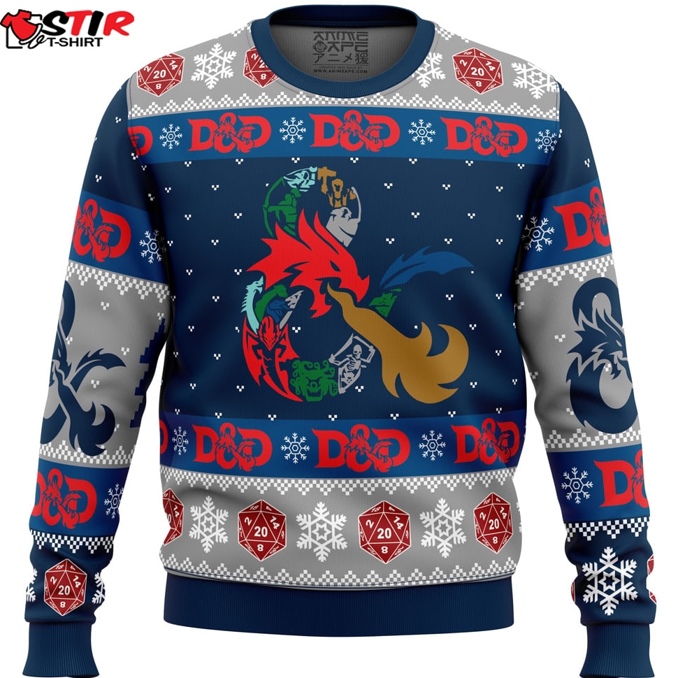 D 20 Dungeons & Dragons Ugly Christmas Sweater Stirtshirt
