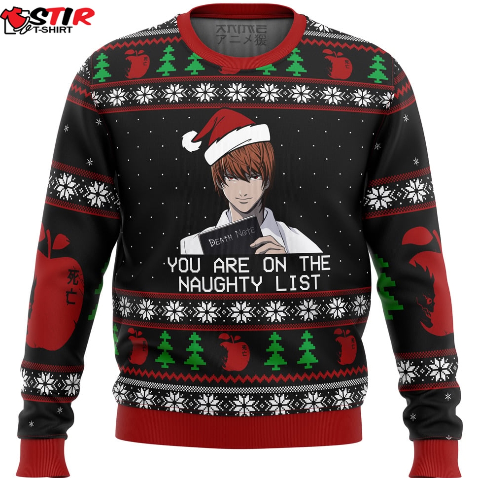 Death Note Naughty List Ugly Christmas Sweater Stirtshirt