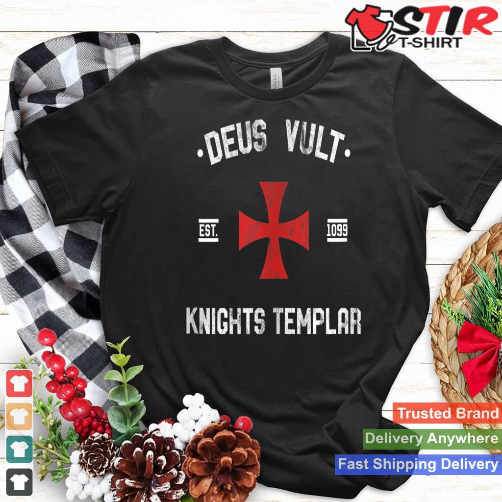 Deus Vult Knights Templar Retrotypography Tank Top