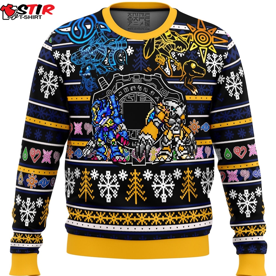Digimon Ugly Christmas Sweater Stirtshirt