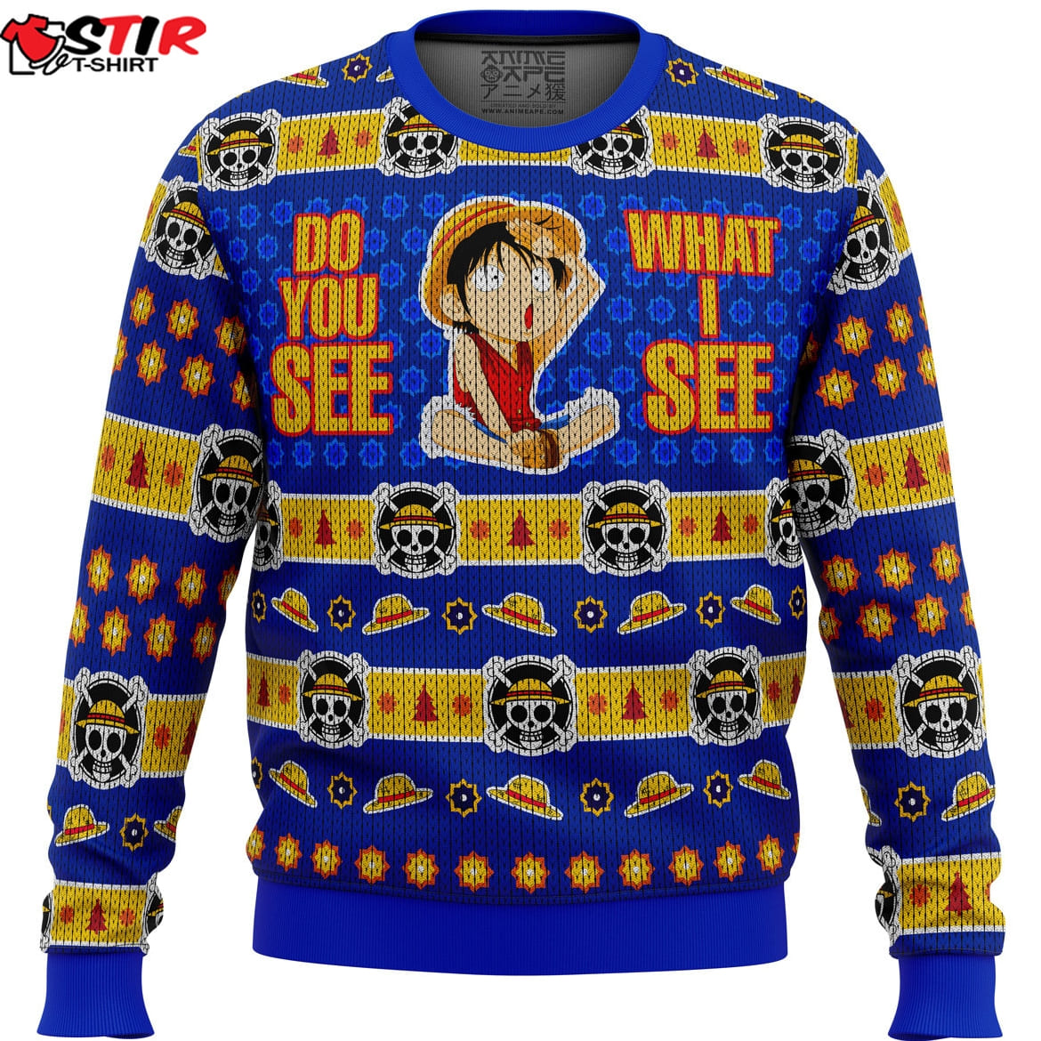 Do You See What I See Monkey D Luffy One Piece Ugly Christmas Sweater Stirtshirt