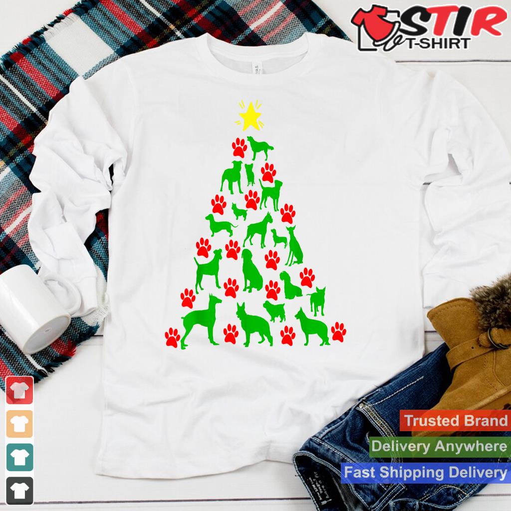 Dog Christmas Tree Shirt   Dog Christmas T Shirt