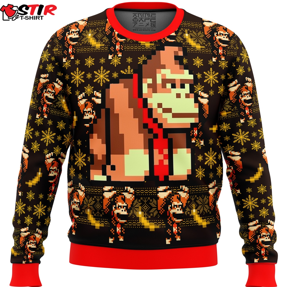 Donkey Kong Sprite Ugly Christmas Sweater Stirtshirt