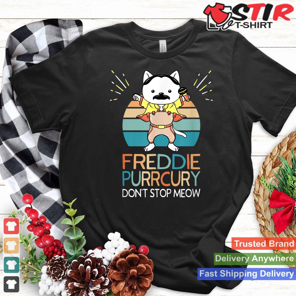Don't Stop Meow Freddie Purrcury Funny Cat Music Pun Gift