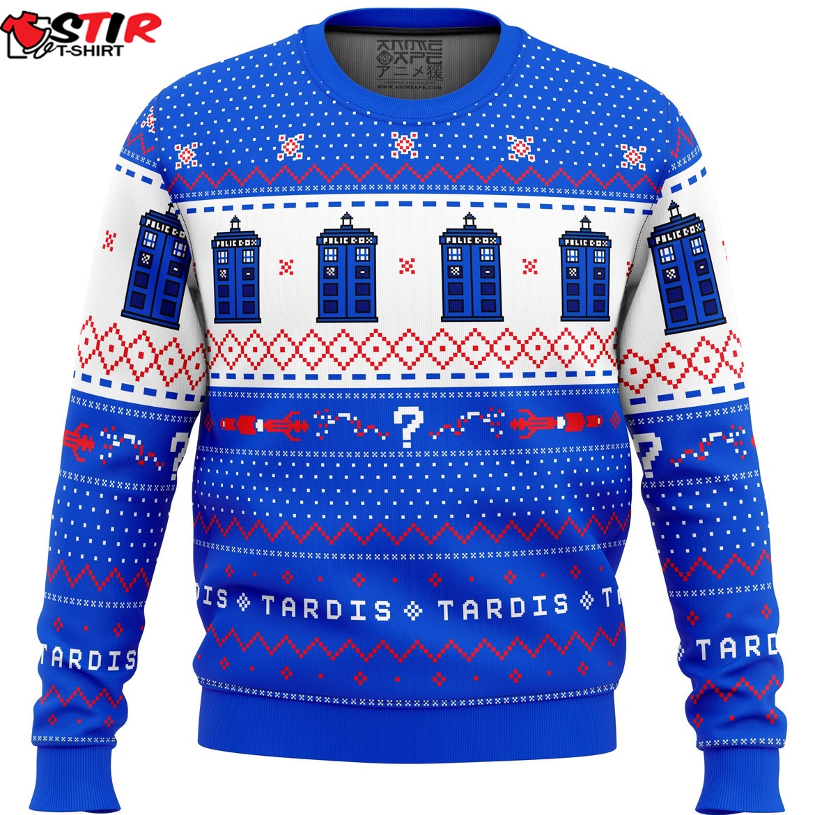 Dr Who Tardis Christmas Sweater Stirtshirt