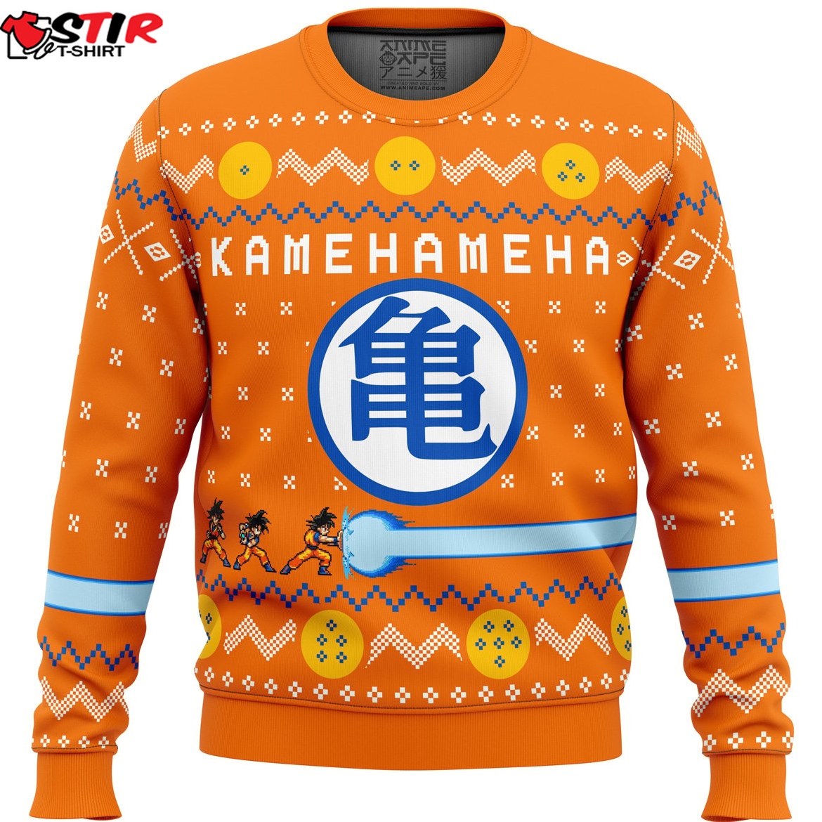 Dragon Ball Z Kamehameha Ugly Christmas Sweater Stirtshirt