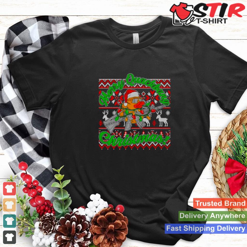 Duck Santa Hat Merry Quackbang Ugly Christmas Shirt Shirt Hoodie Sweater Long Sleeve