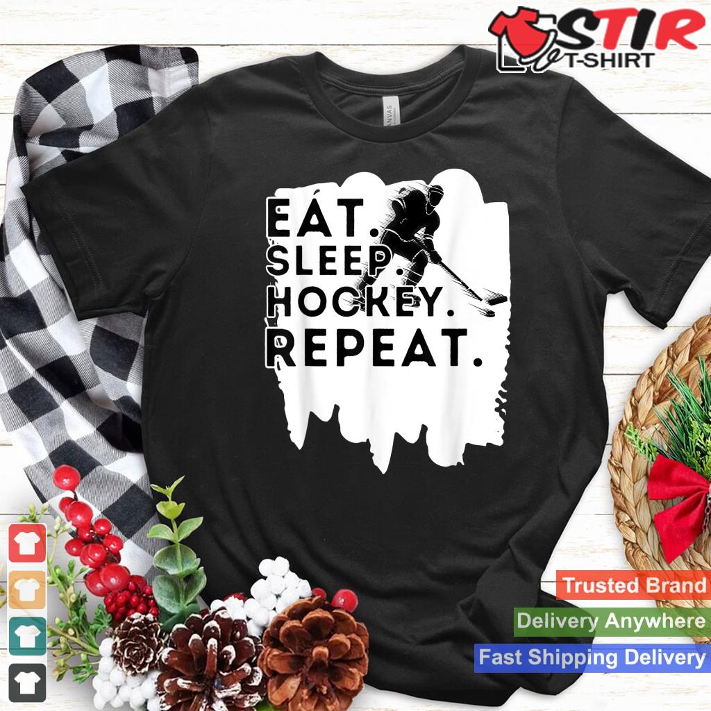 Eat Sleep Hockey Repeat   Funny Ice Hockey Player Gift