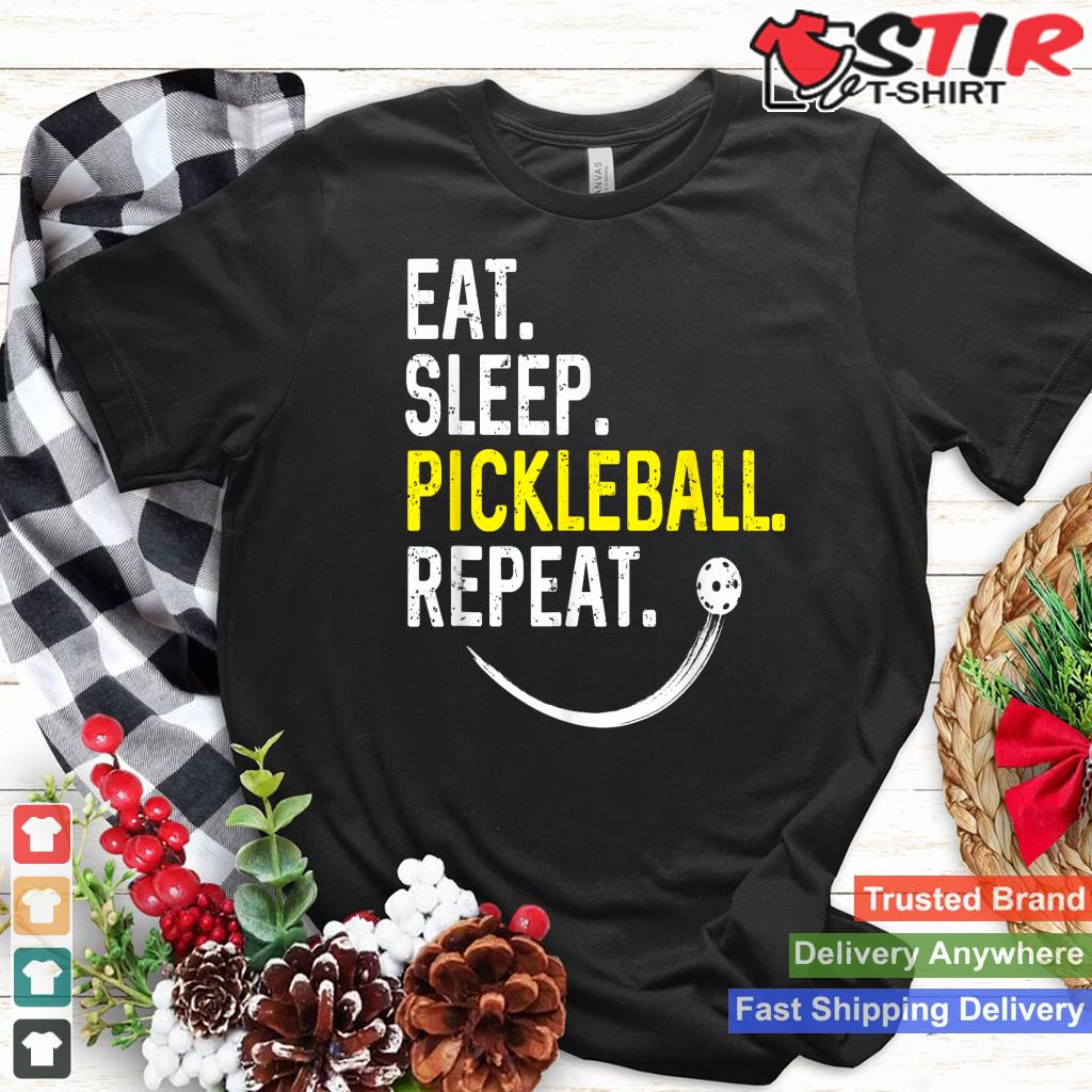 Eat Sleep Pickleball Repeat T Shirt Funny Pickle Ball Game