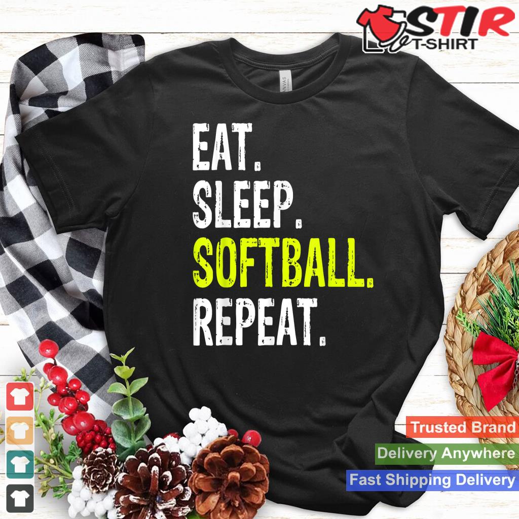 Eat Sleep Softball Repeat Gift