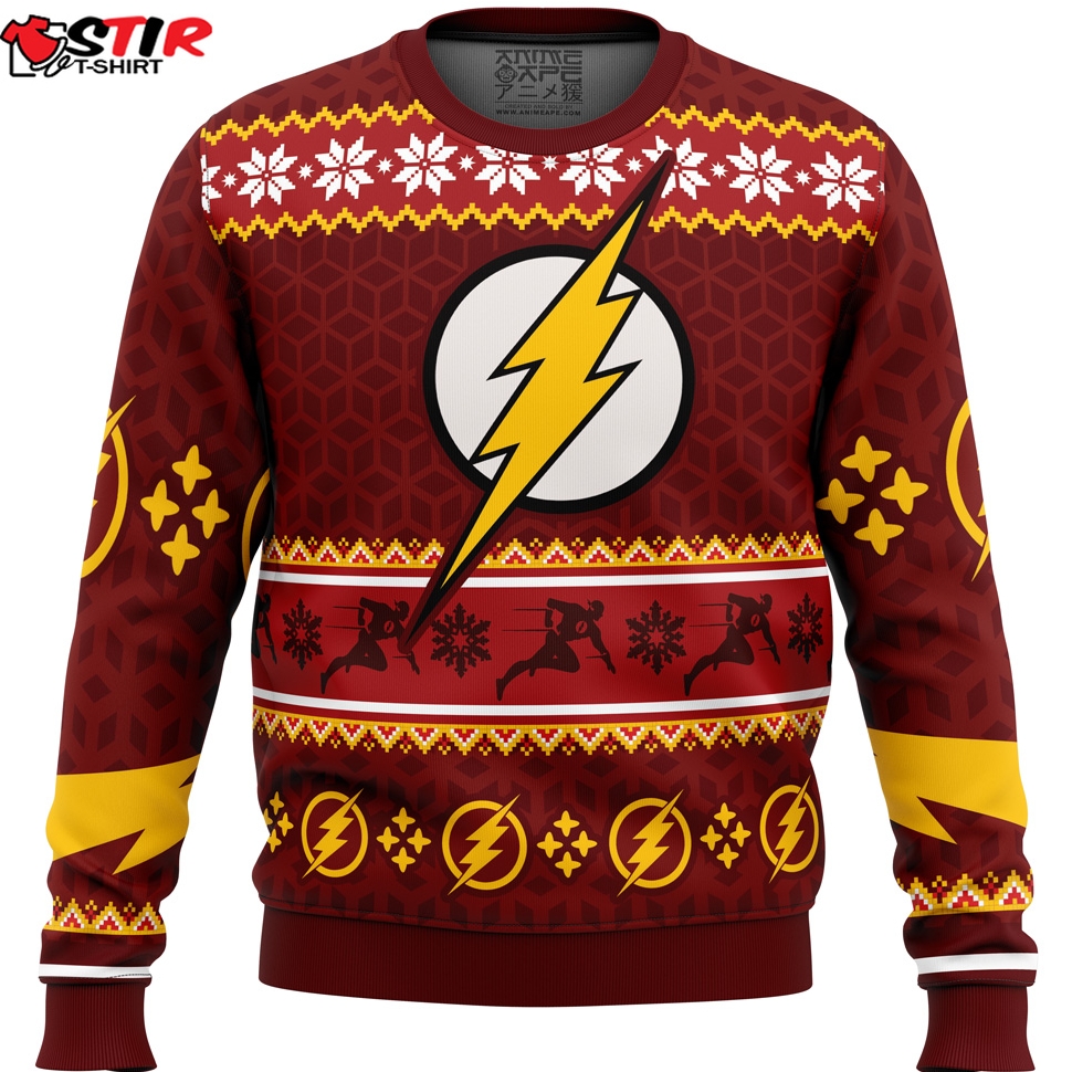 Fast Christmas The Flash Dc Comics Ugly Christmas Sweater Stirtshirt
