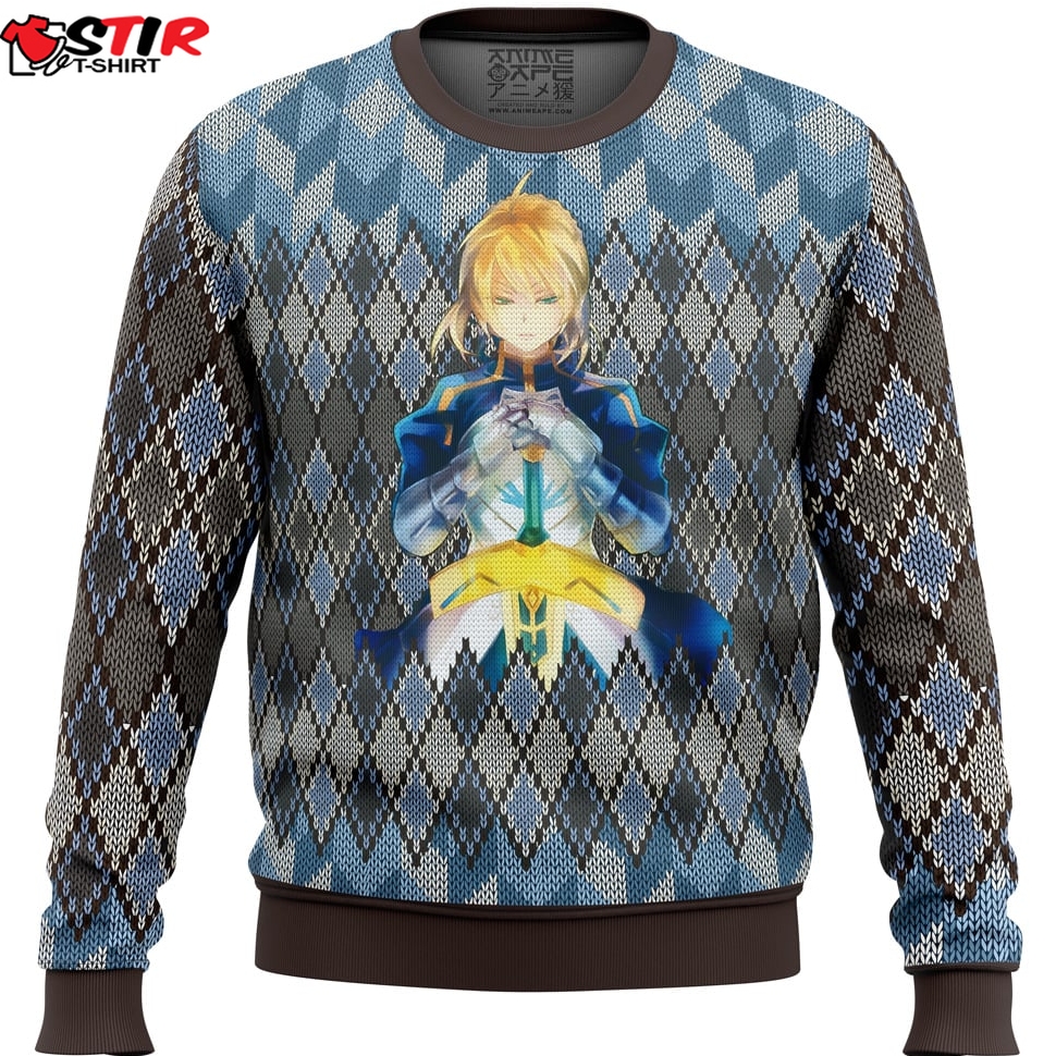 Fate Zero Saber Ugly Christmas Sweater Stirtshirt