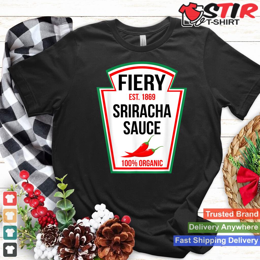 Fiery Sriracha Sauce Bottle Label Halloween Family Matching