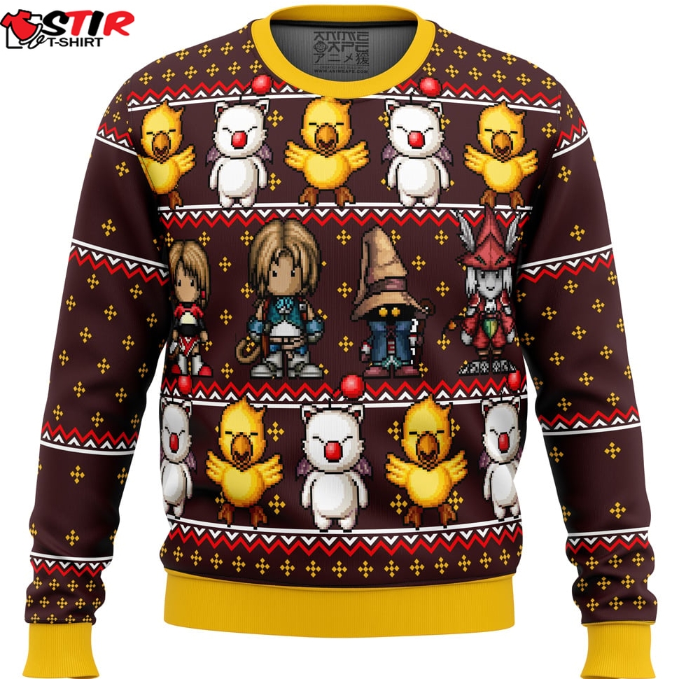 Final Fantasy Classic 8Bit Ugly Christmas Sweater Stirtshirt