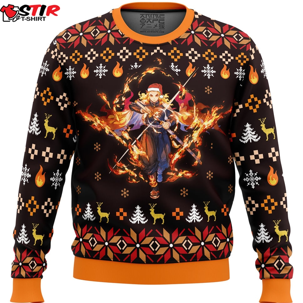 Fire Rengoku Demon Slayer Christmas Sweater Stirtshirt