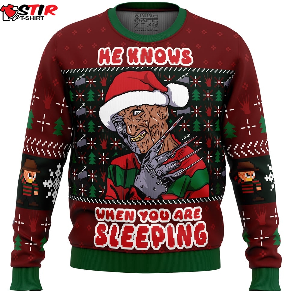 Fred Claws Christmas Freddy Krueger Ugly Christmas Sweater Stirtshirt