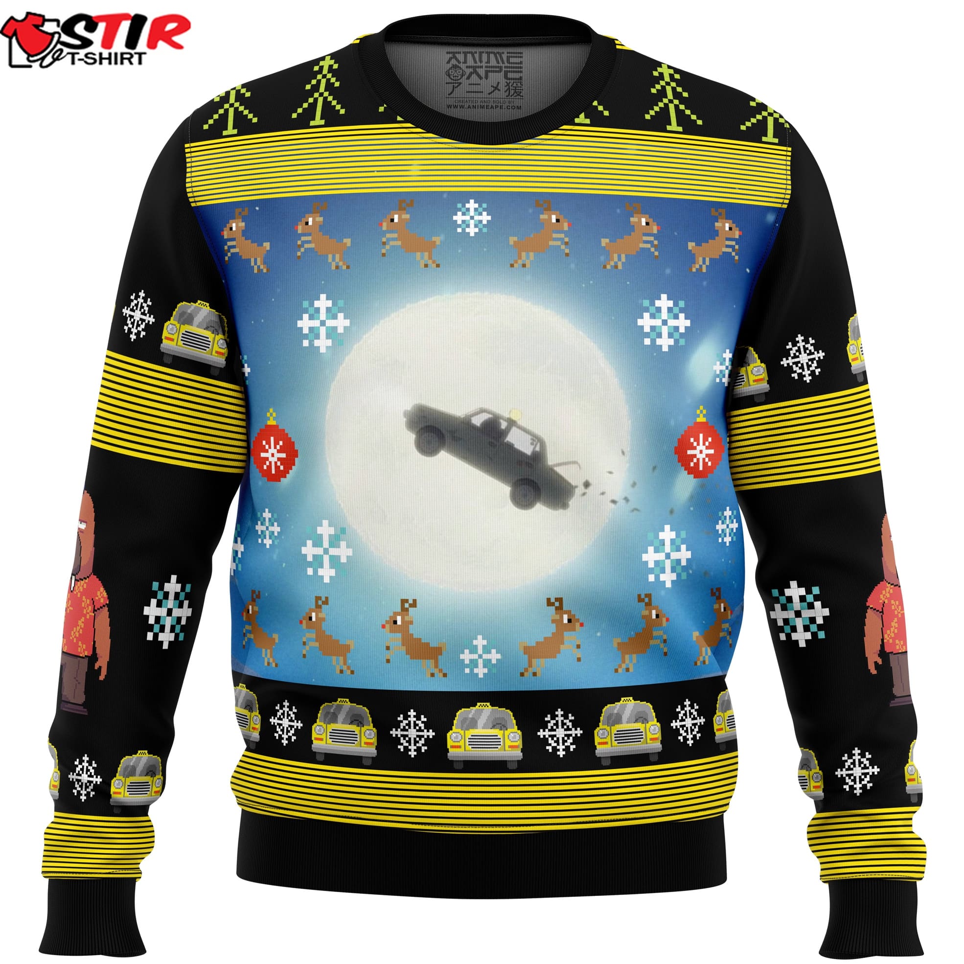 Full Moon Odd Taxi Ugly Christmas Sweater Stirtshirt