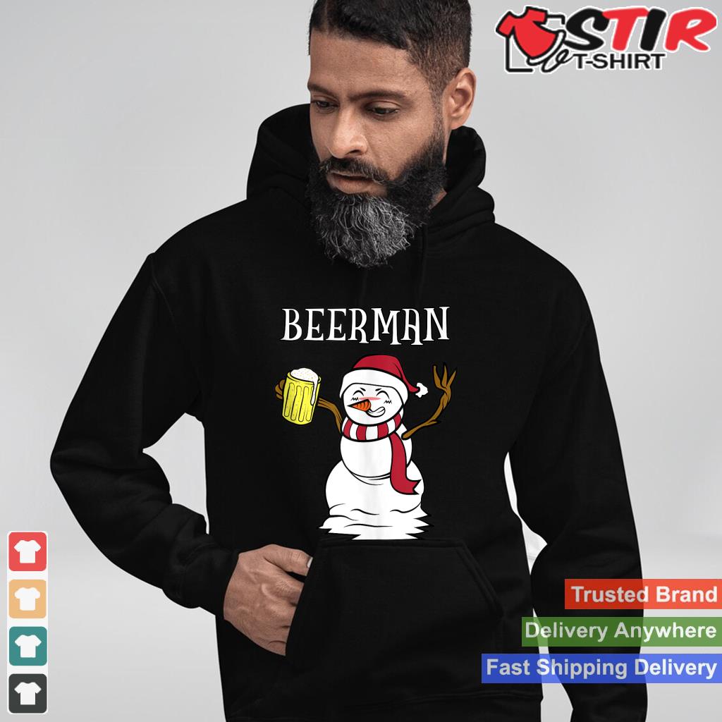 Funny Beer Snowman Clipart Christmas Tank Top_1