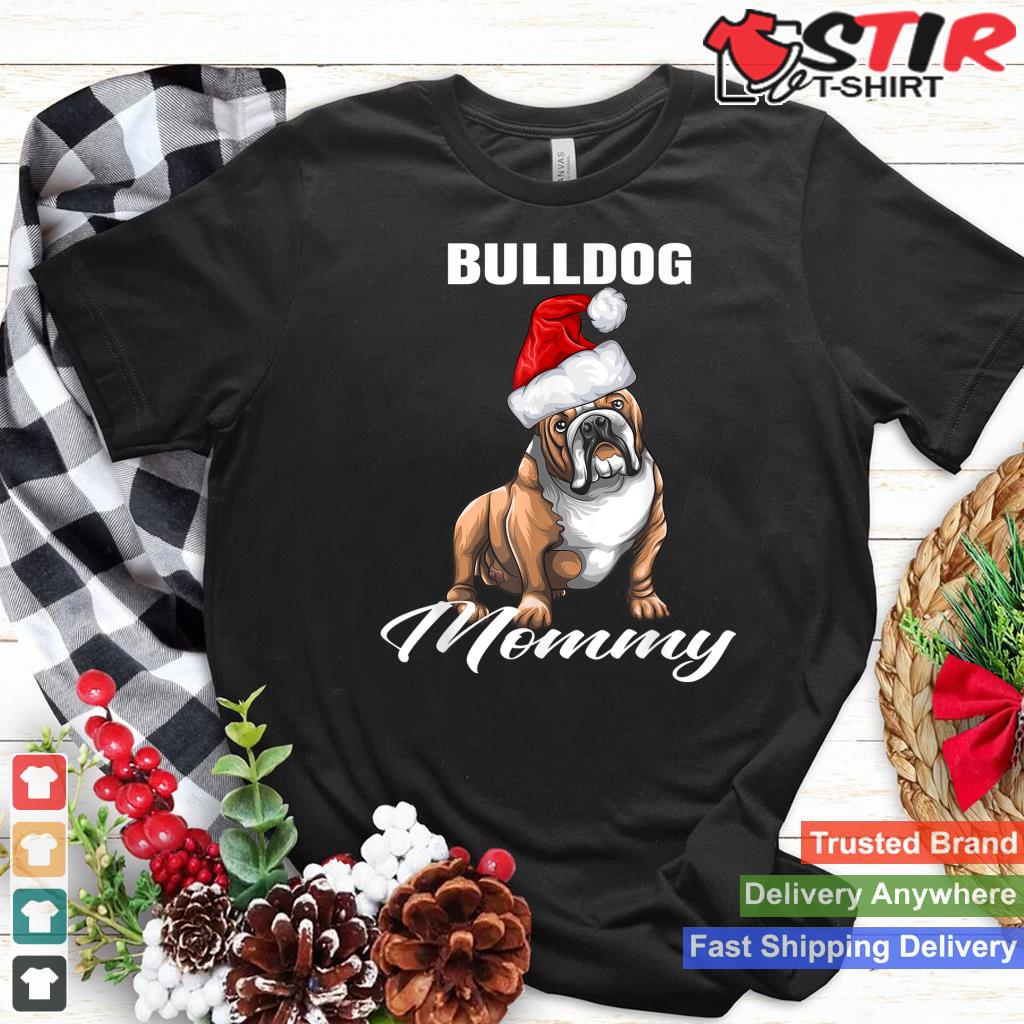Funny English Bulldog Mommy Christmas Hat Women