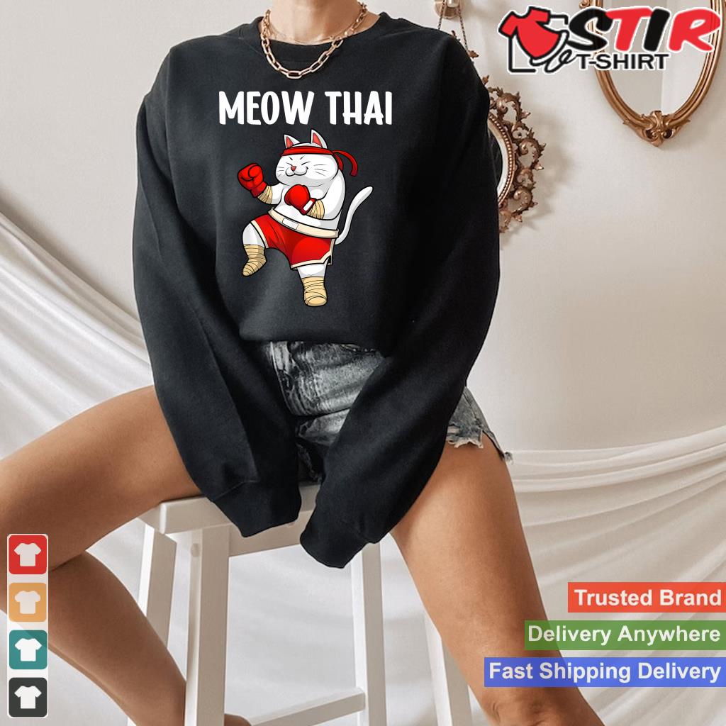 Funny Meow Thai Design For Men Women Muay Thai Boxing Lovers