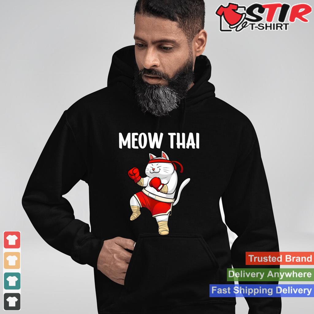 Funny Meow Thai Design For Men Women Muay Thai Boxing Lovers