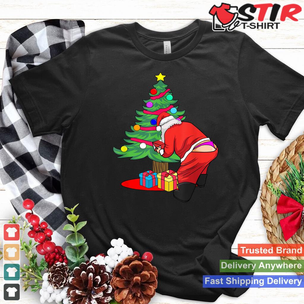 Funny Santa Claus Christmas Tree Underwear Thong Gift