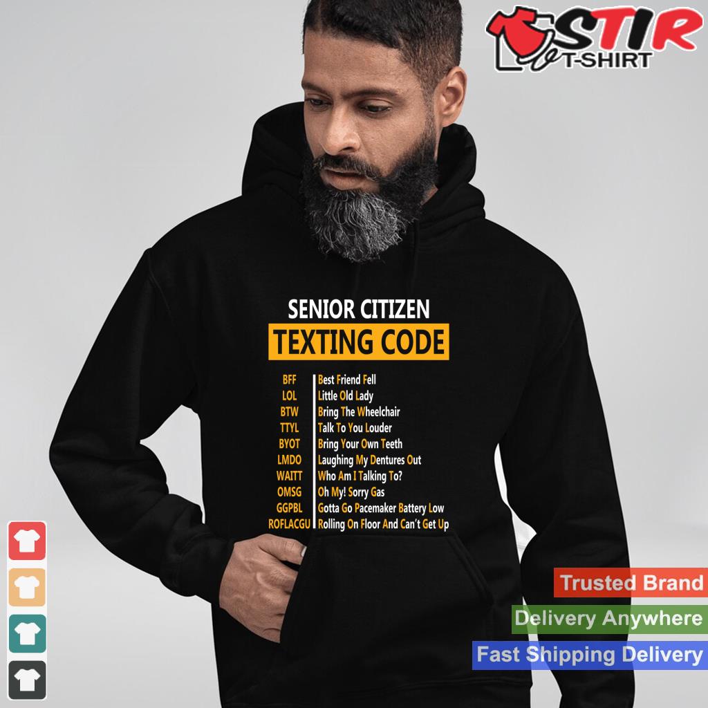 Funny Senior Citizen's Texting Code Fathers Day For Grandpa Long Sleeve
