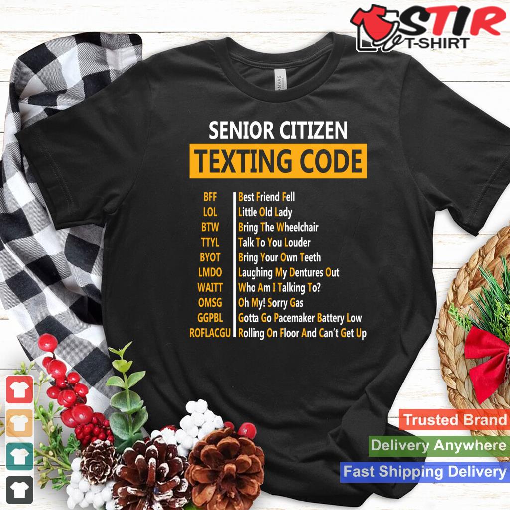 Funny Senior Citizen's Texting Code Fathers Day For Grandpa Long Sleeve
