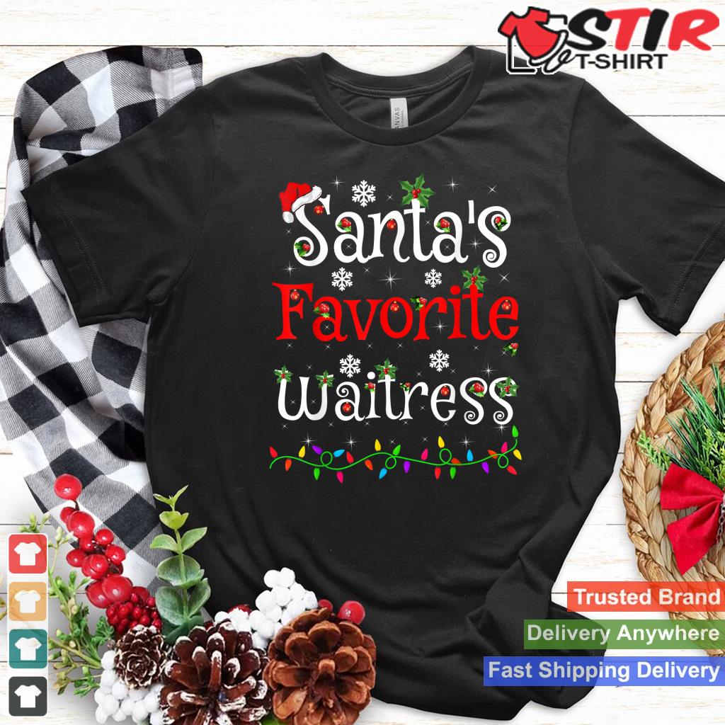 Funny Xmas Lighting Santa's Favorite Waitress Christmas_1