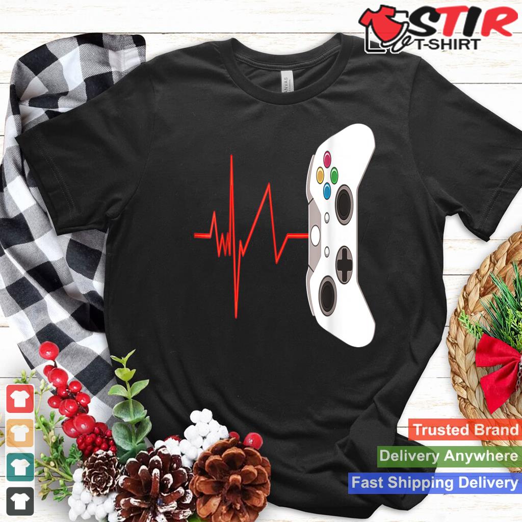 Gamer Heartbeat T Shirt Gift For Video Game Lover