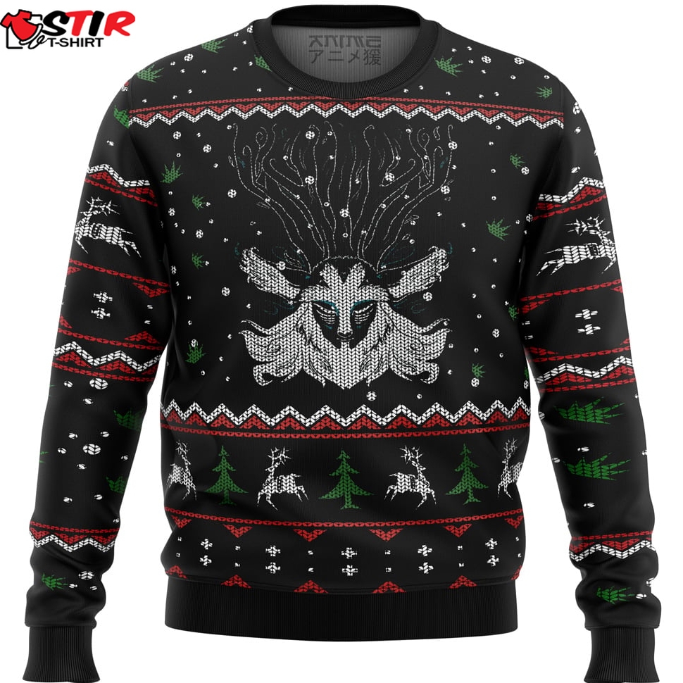 Ghibli Forest Spirit Ugly Christmas Sweater Stirtshirt