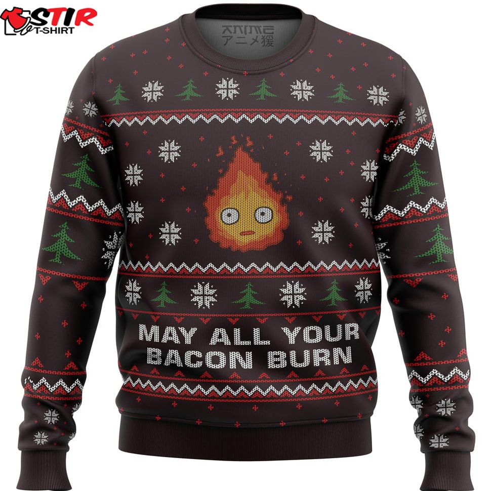 Ghibli May All Your Bacon Burn Ugly Christmas Sweater Stirtshirt
