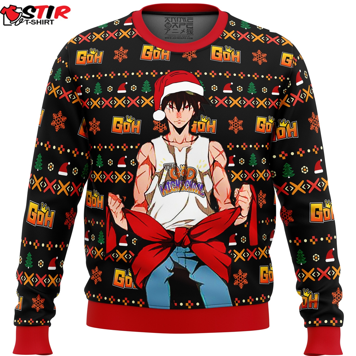 God Of High School Santa Jin Mori Ugly Christmas Sweater Stirtshirt