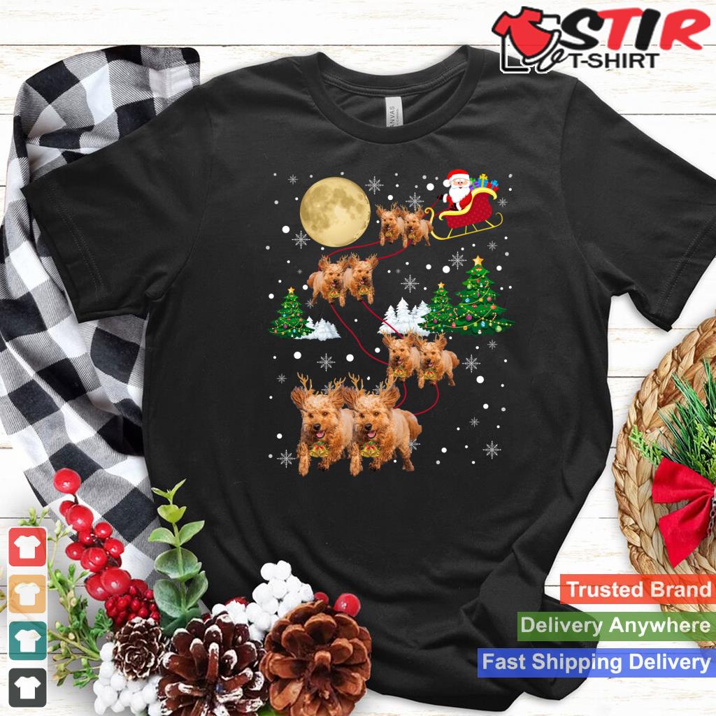 Goldendoodle Dog Tree Christmas Sweater Xmas Pet Dogs Gifts Long Sleeve