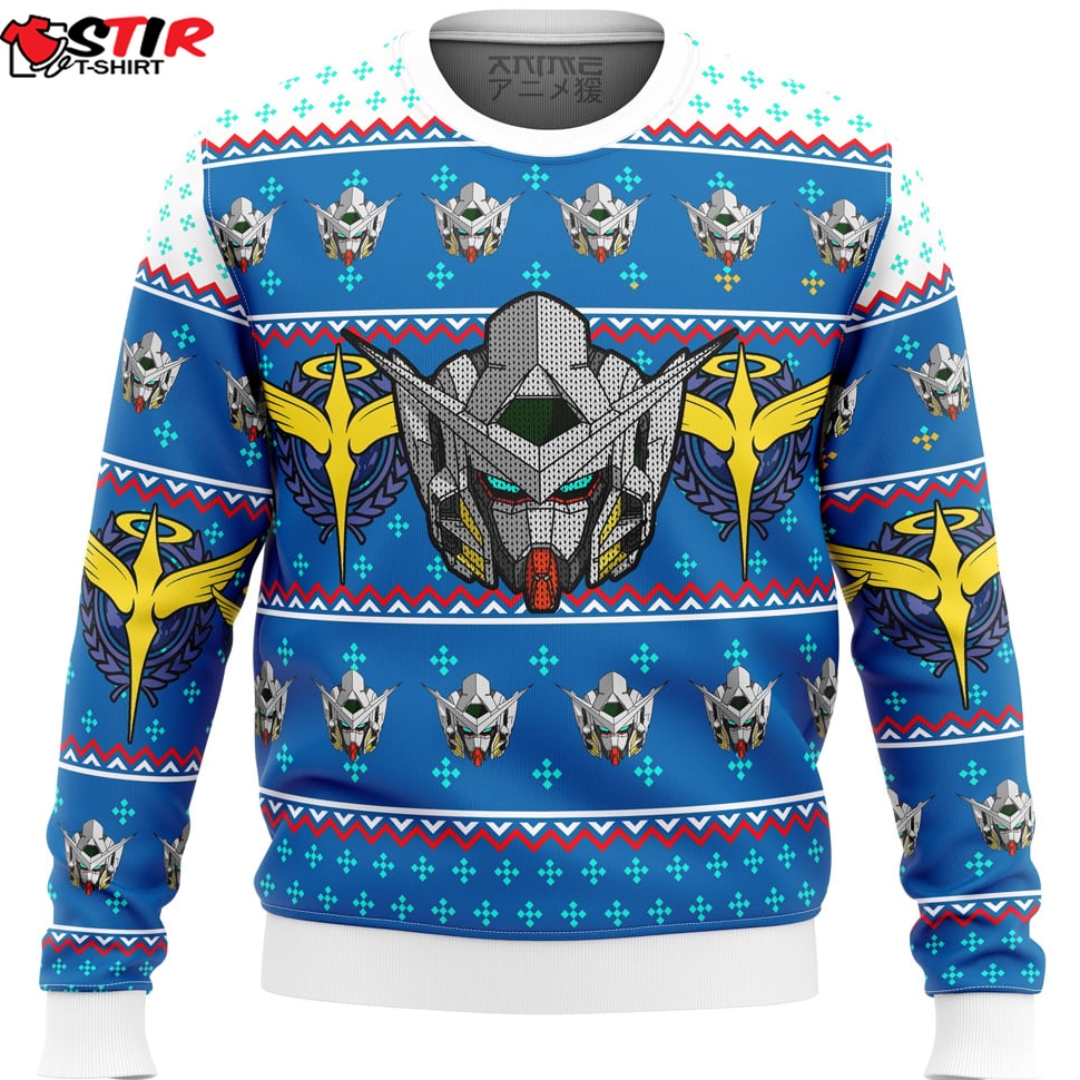 Gundam Helmet Ugly Christmas Sweater Stirtshirt