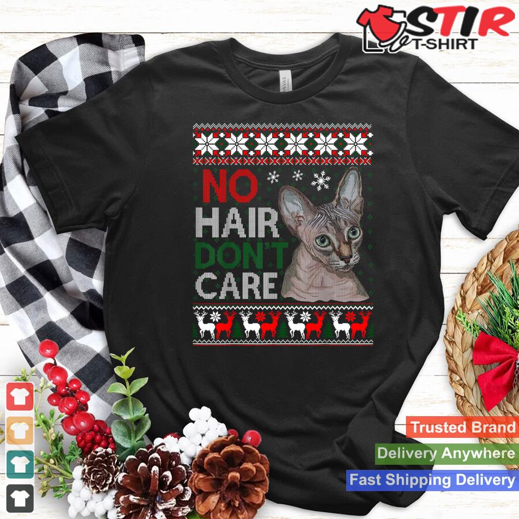 Hairless Cat Ugly Christmas Sweater Sphynx Cat Shirt Hoodie Sweater Long Sleeve