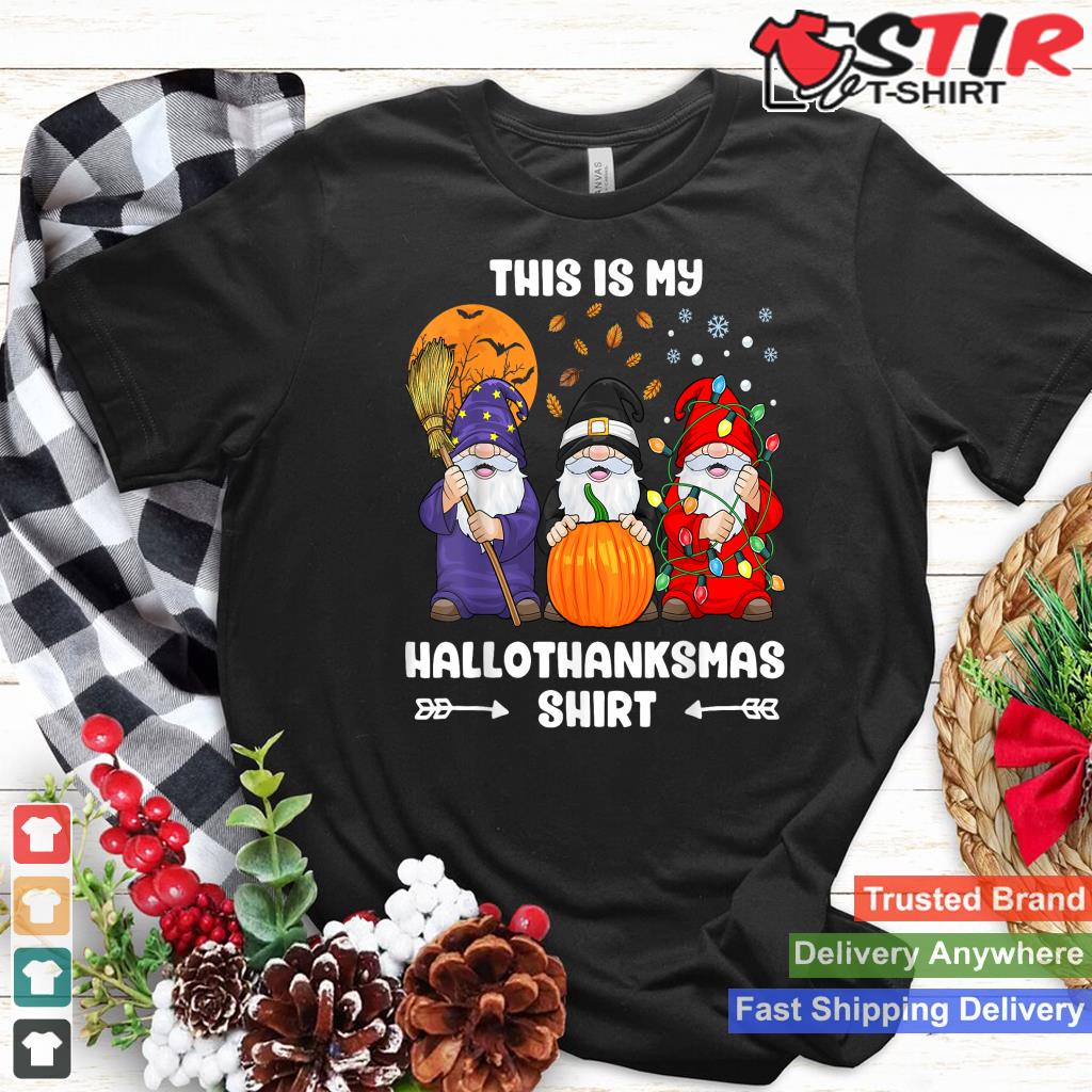 Happy Hallothanksmas Shirt Halloween Thanksgiving Christmas_1