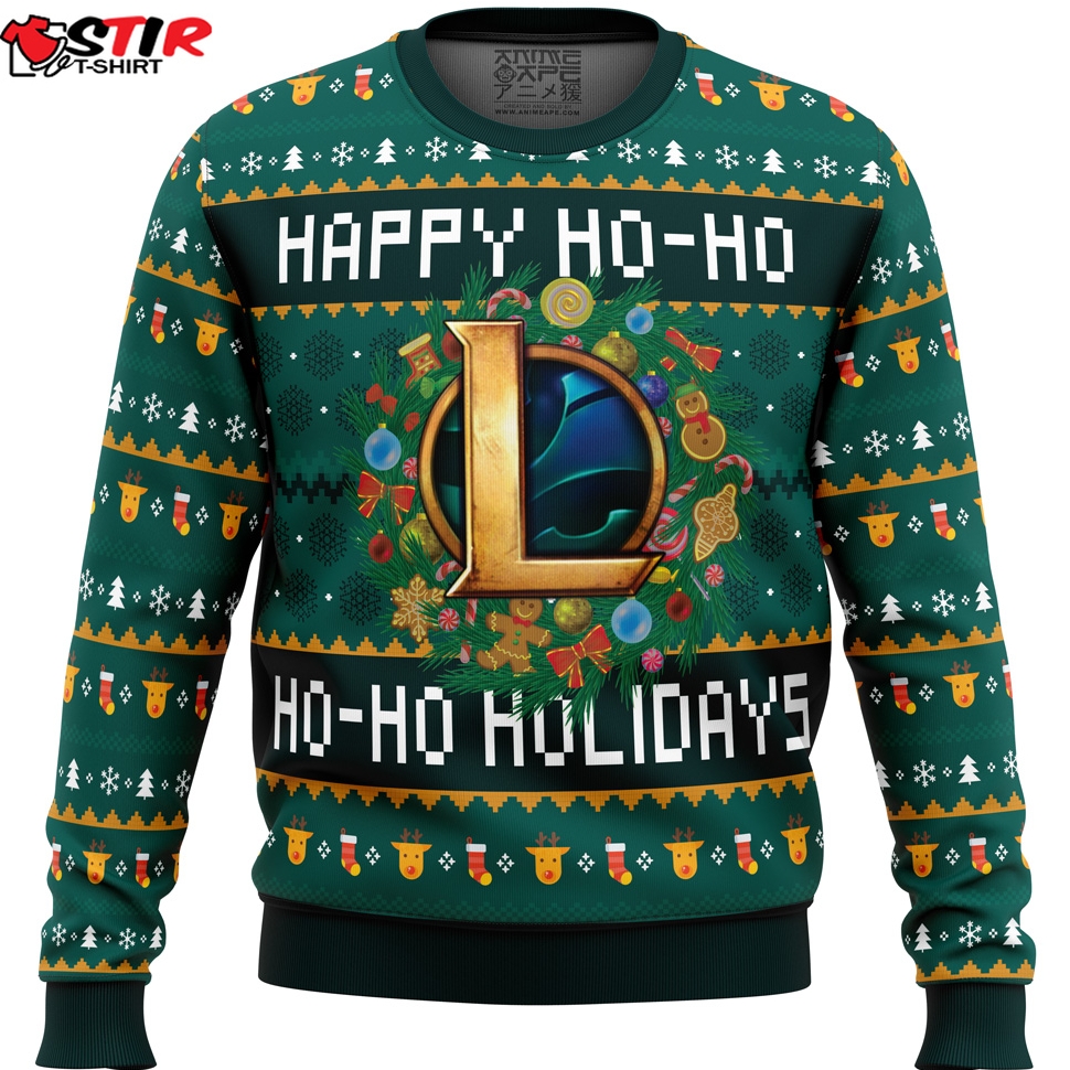 Happy Ho Ho Ho Holidays League Of Legends Ugly Christmas Sweater Stirtshirt