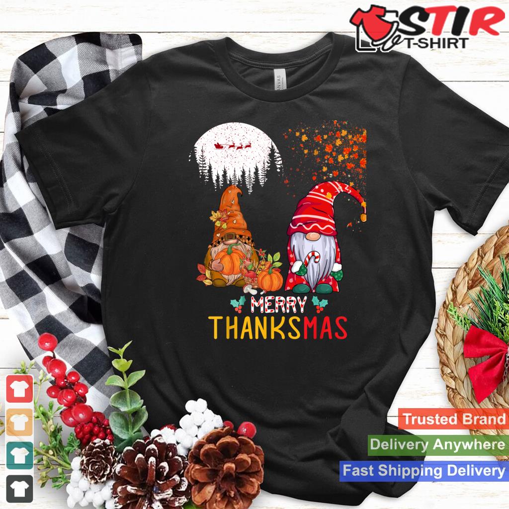 Happy Thanksgiving Merry Christmas Happy Thanksmas Gnome Long Sleeve_1 Shirt Hoodie Sweater Long Sleeve