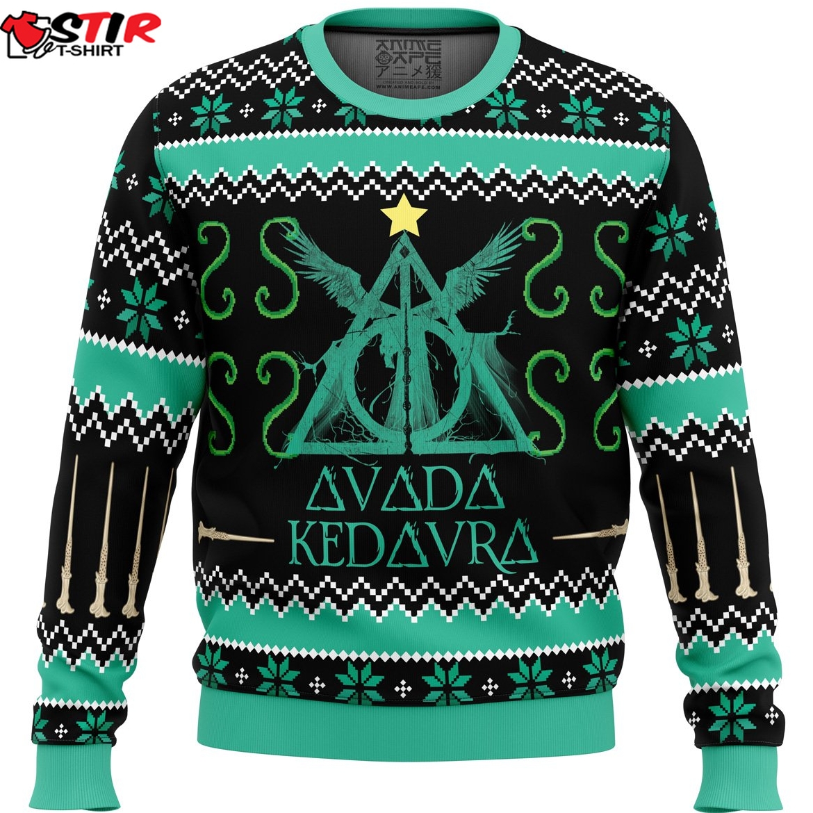Harry Potter Avada Kedavra Ugly Christmas Sweater Stirtshirt