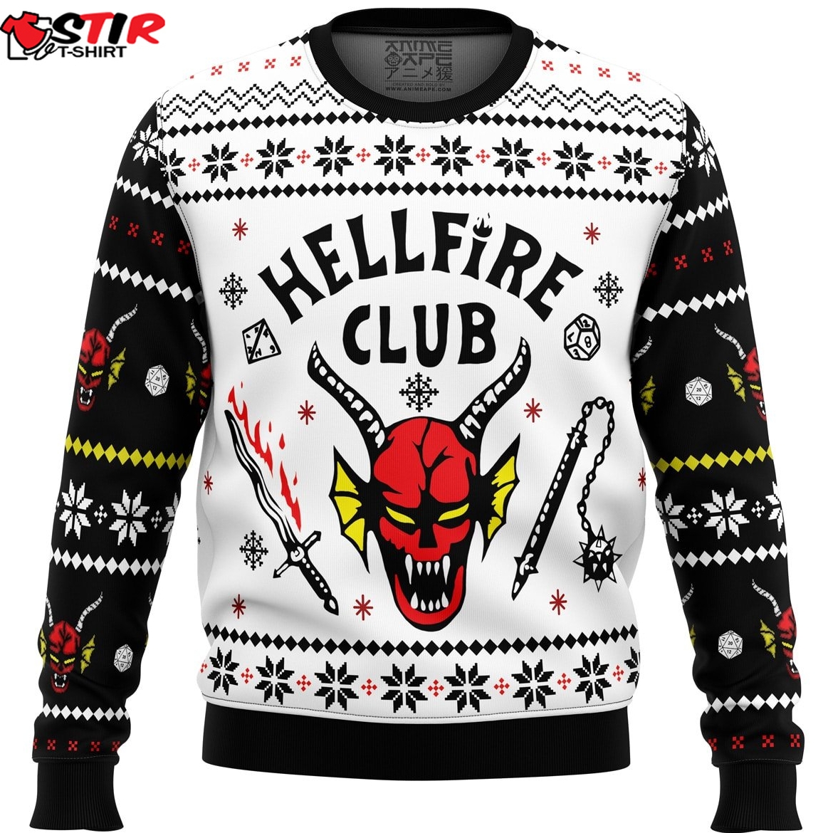 Hellfire Club Stranger Things Ugly Christmas Sweater Stirtshirt