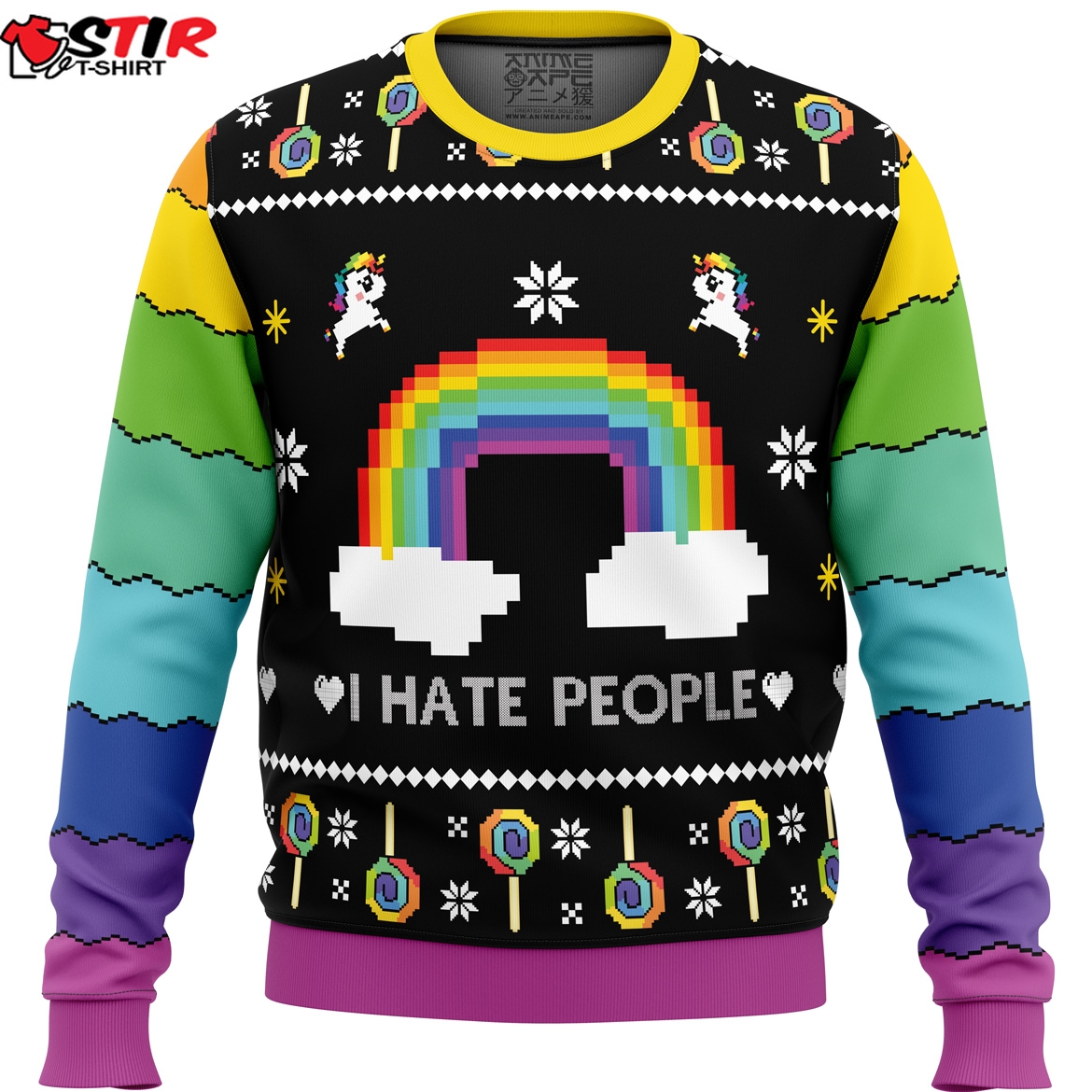 I Hate People Ugly Christmas Sweater Stirtshirt