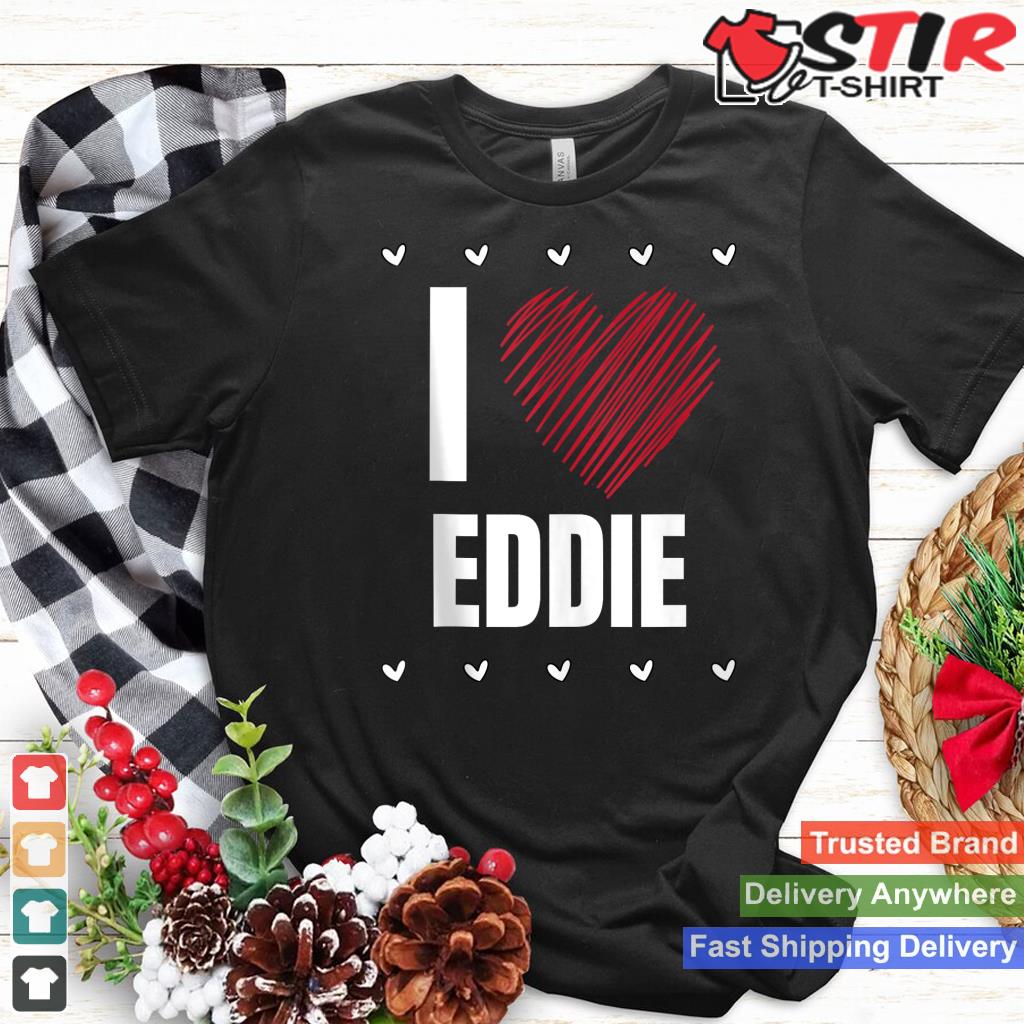I Love Eddie First Name Cool HeartFunny Personalized Name Tank Top