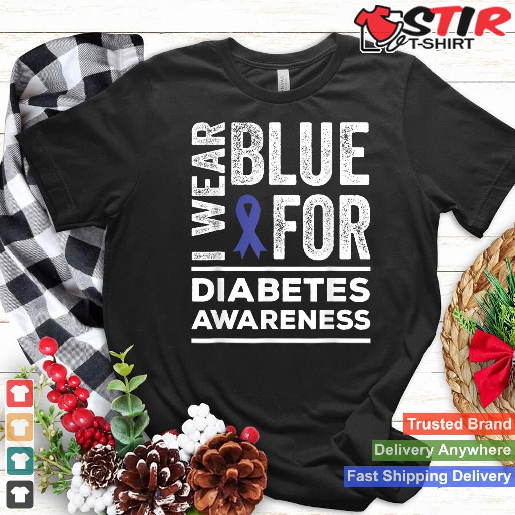 I Wear Blue For Diabetes Awareness Month Blue Ribbon