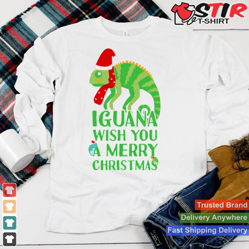 Iguana Wish You A Merry Christmas Shirt Shirt Hoodie Sweater Long Sleeve