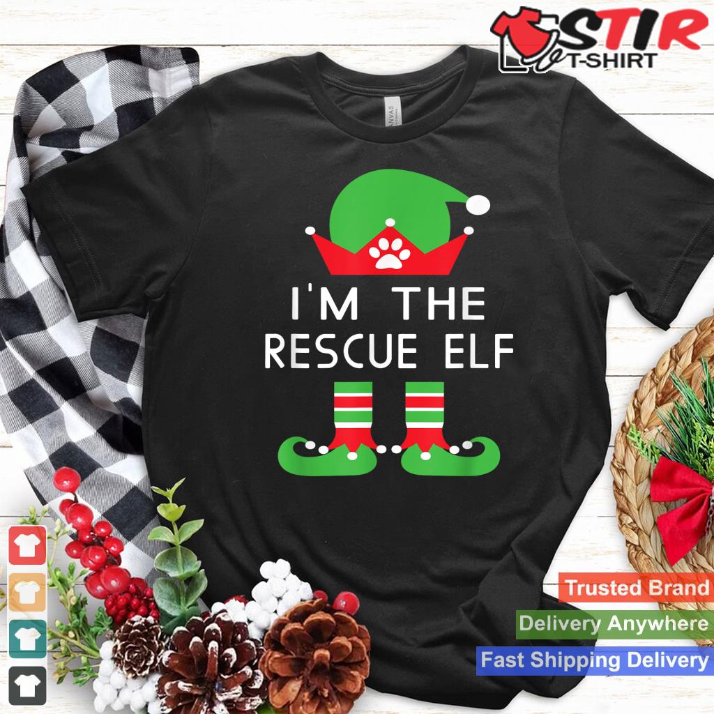I'm The Rescue Elf Cats Dogs Funny Christmas T Shirt